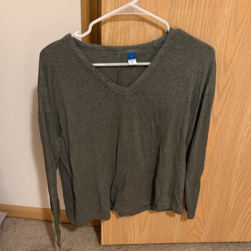 Old Navy Dark Green V-Neck Sweater